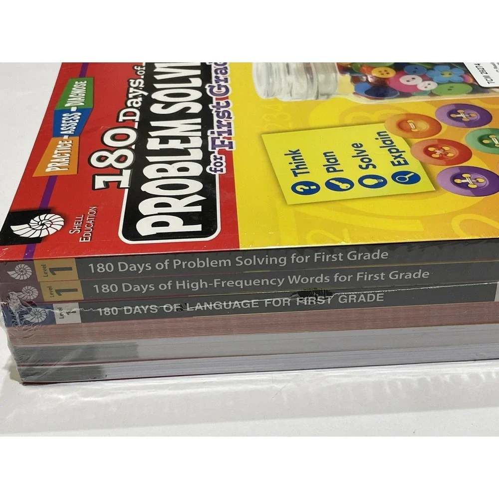 180 Days of Practice First Grade 1 Workbook Set 6 Book Pack SEALED Math Reading